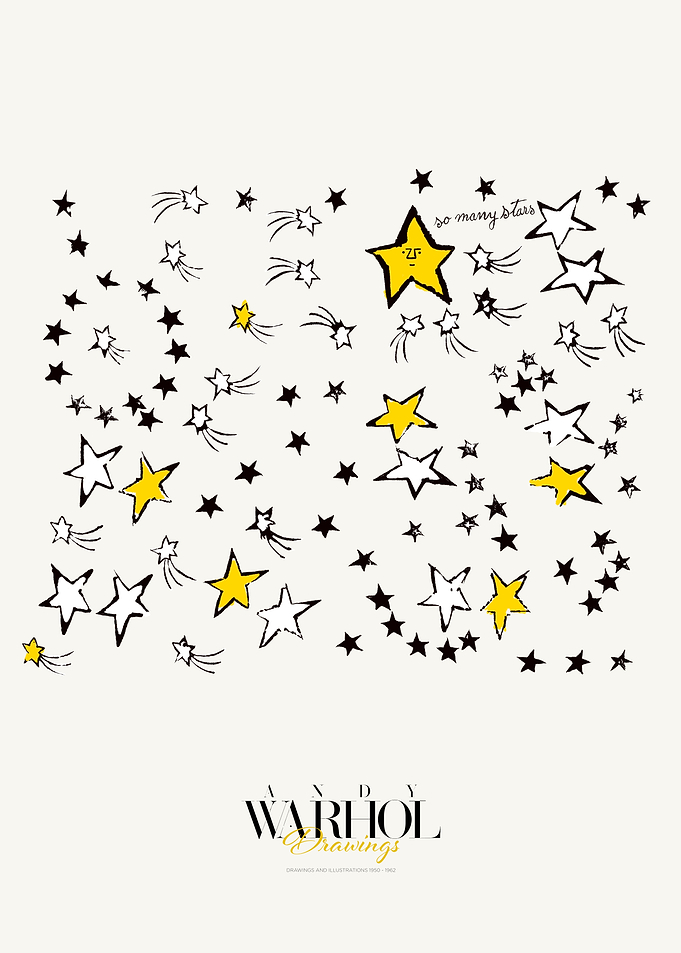 Warhol Drawings Poster | Stars