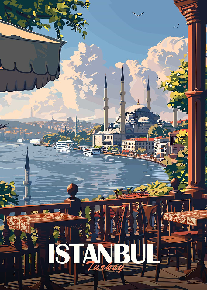 Istanbul Travel Poster