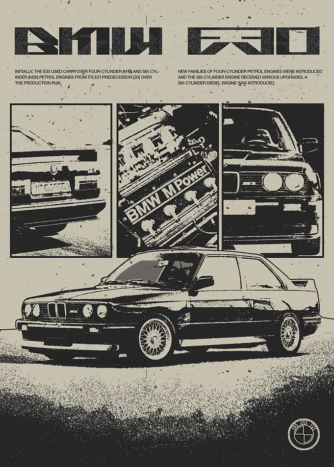 BMW E30 Retro Style