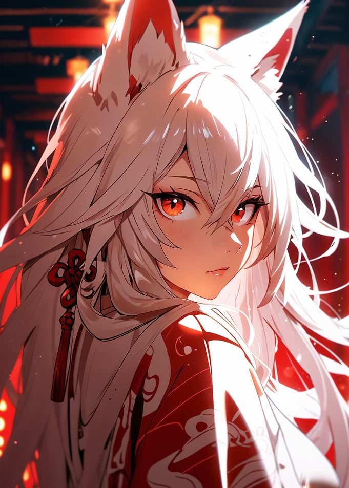 White-Haired Anime Girl