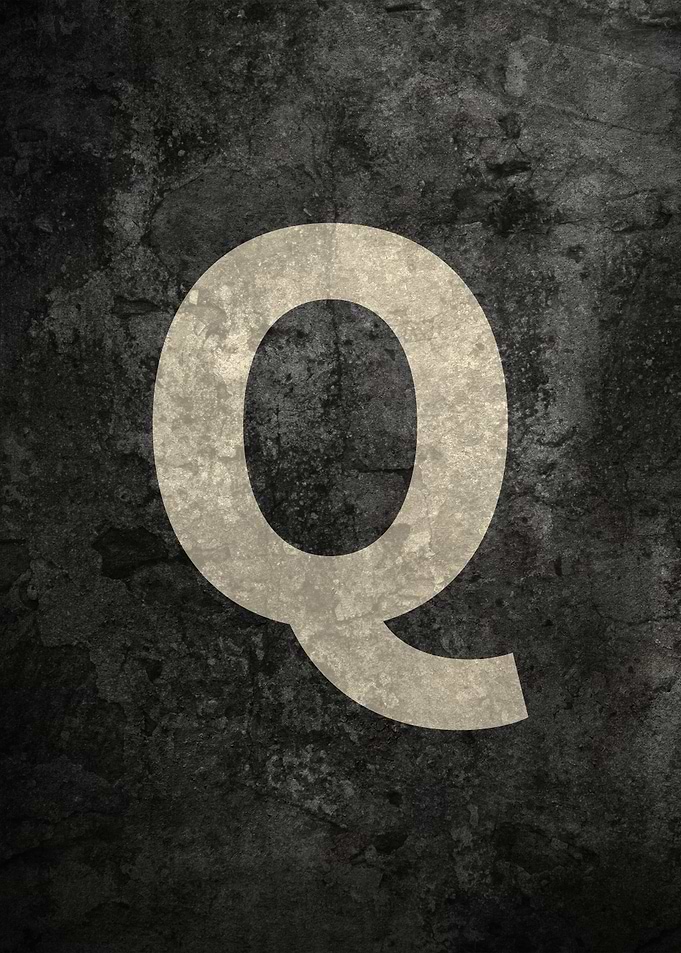 Monochrome Strength: The Letter Q