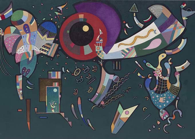 Abstract Art with Circles and Shapes Wassily Kandinsky