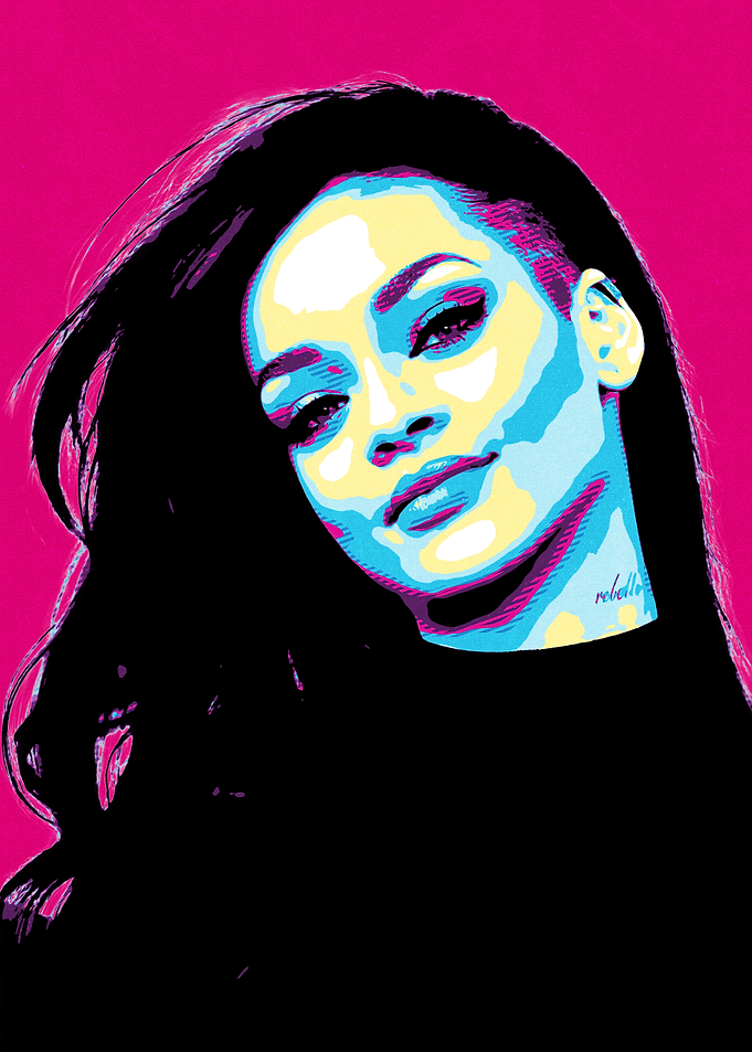 Rihanna Pop Art Portrait