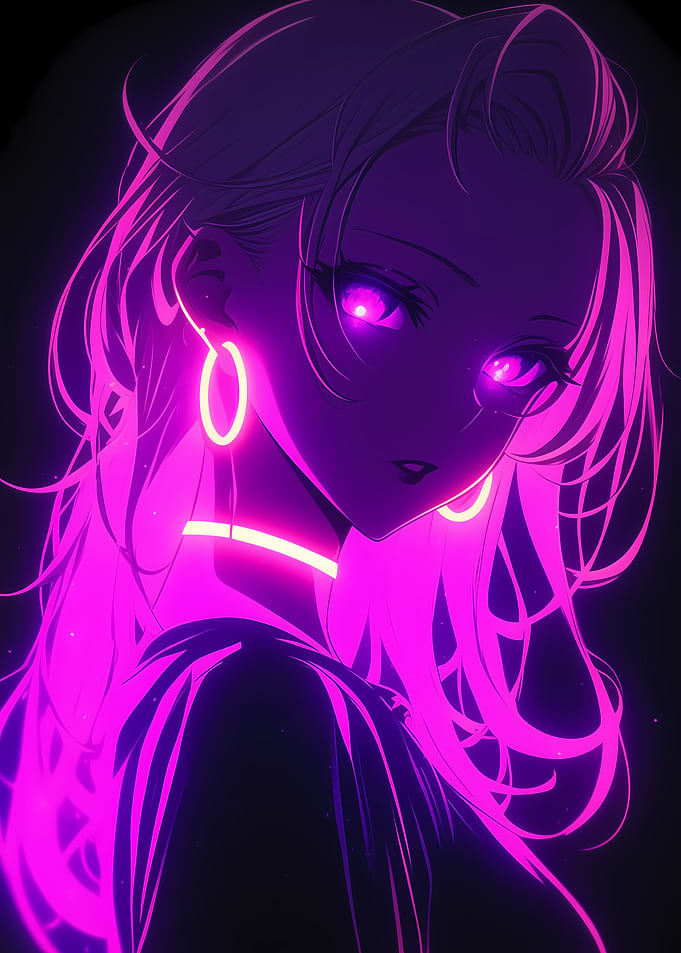 Neon Anime Girl