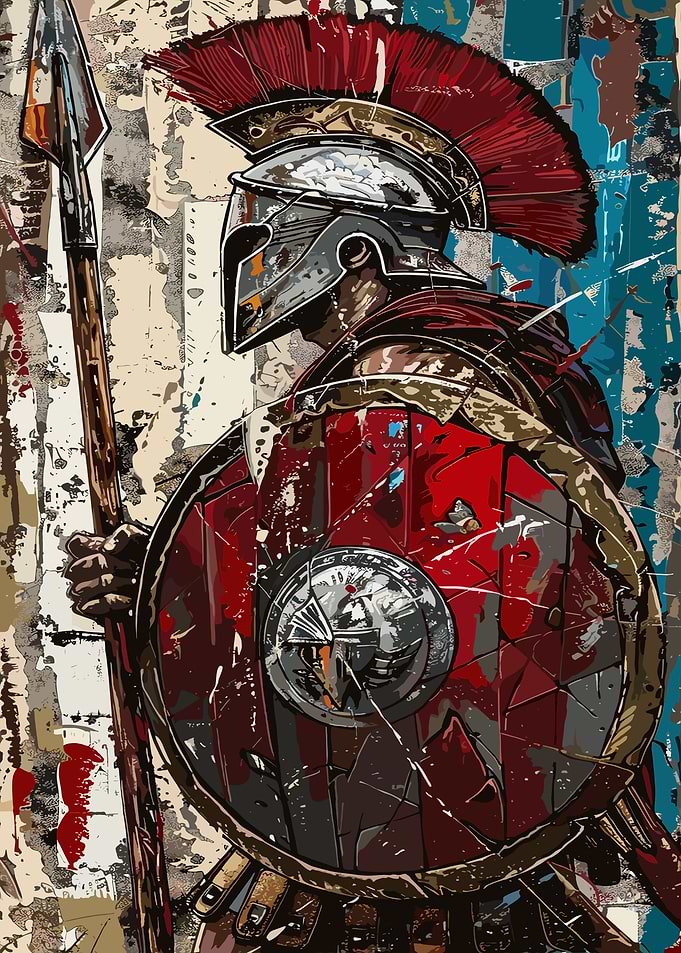 Roman Warrior Illustration