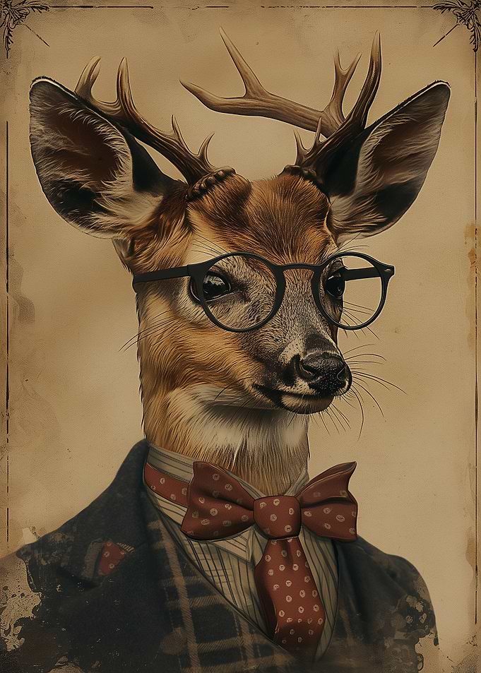Fawn in Suit and Glasses