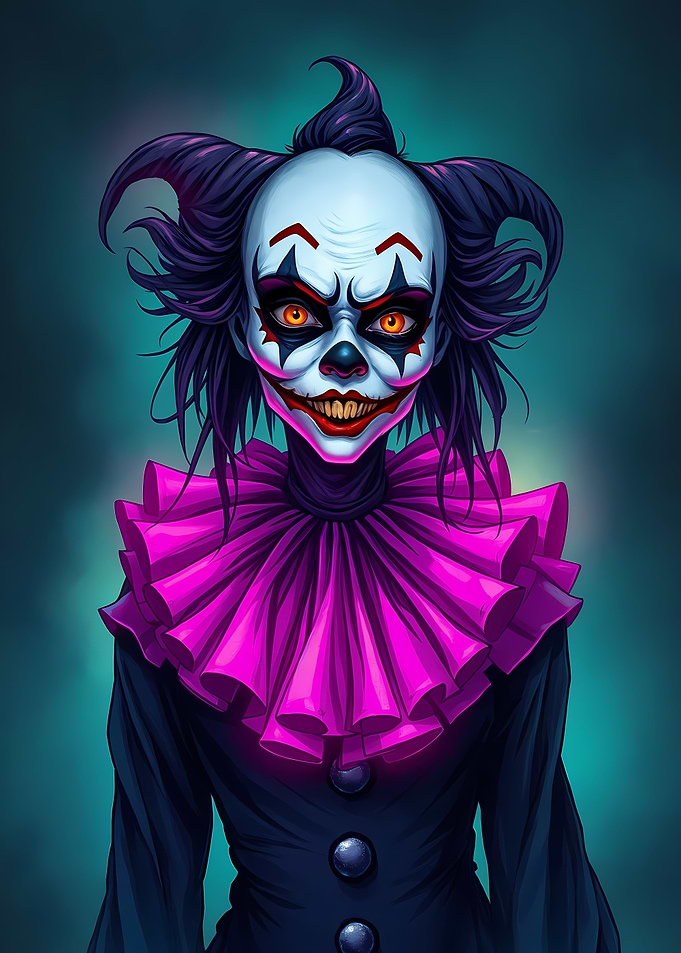 gothic clown girl