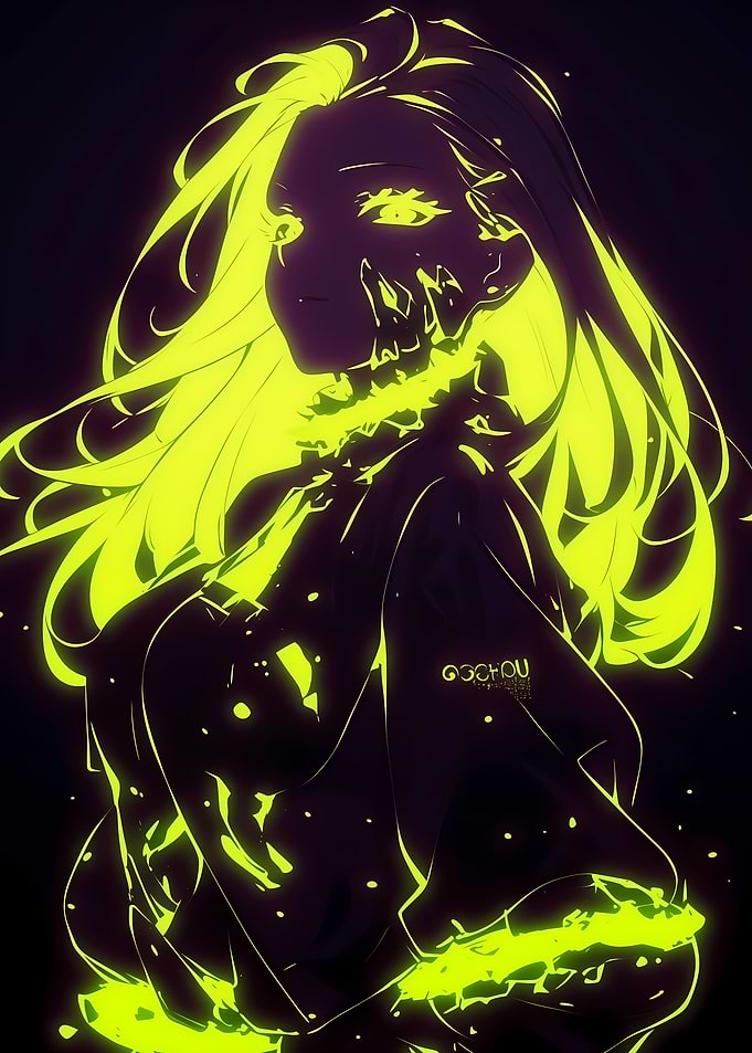 Neon Anime Girl