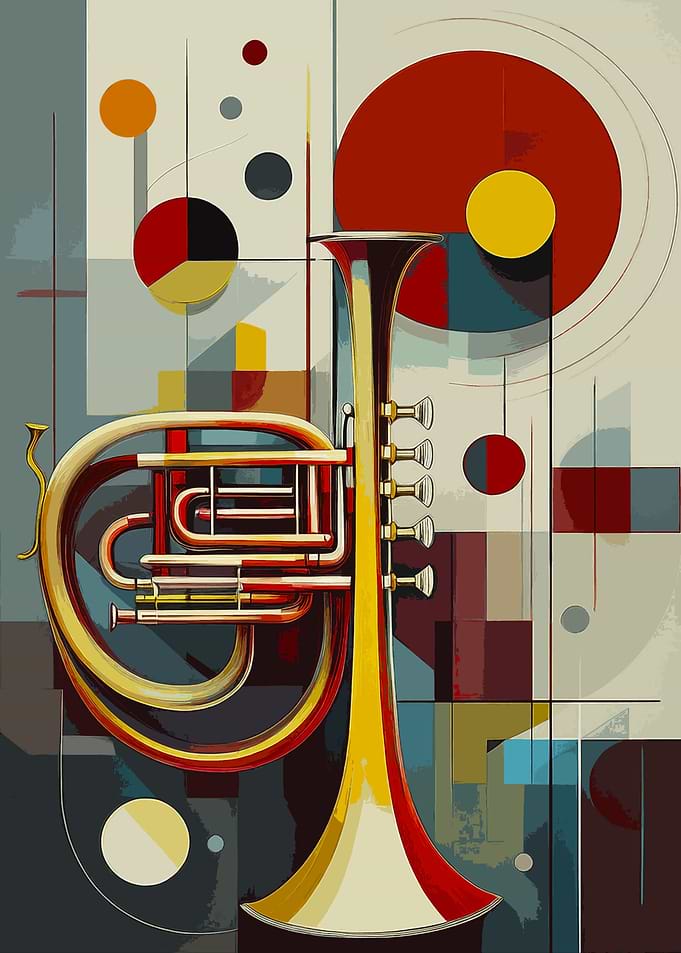 Abstract French Horn