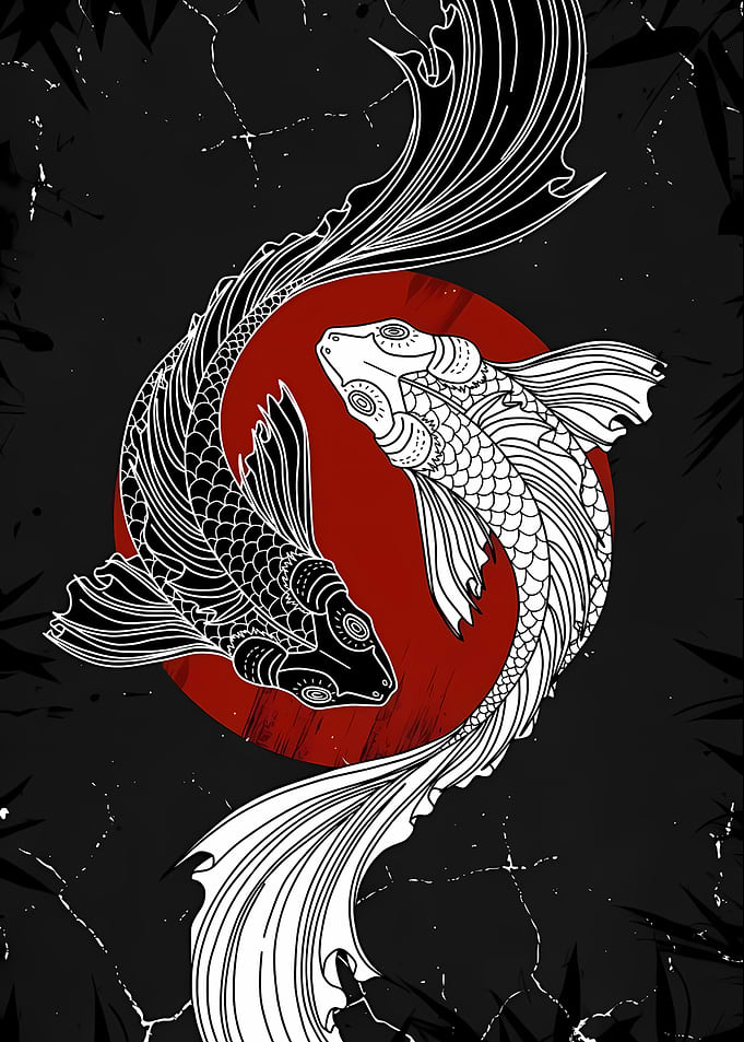 Yin Yang Koi Fish