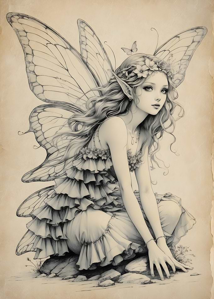 Fairy with Butterfly Wings