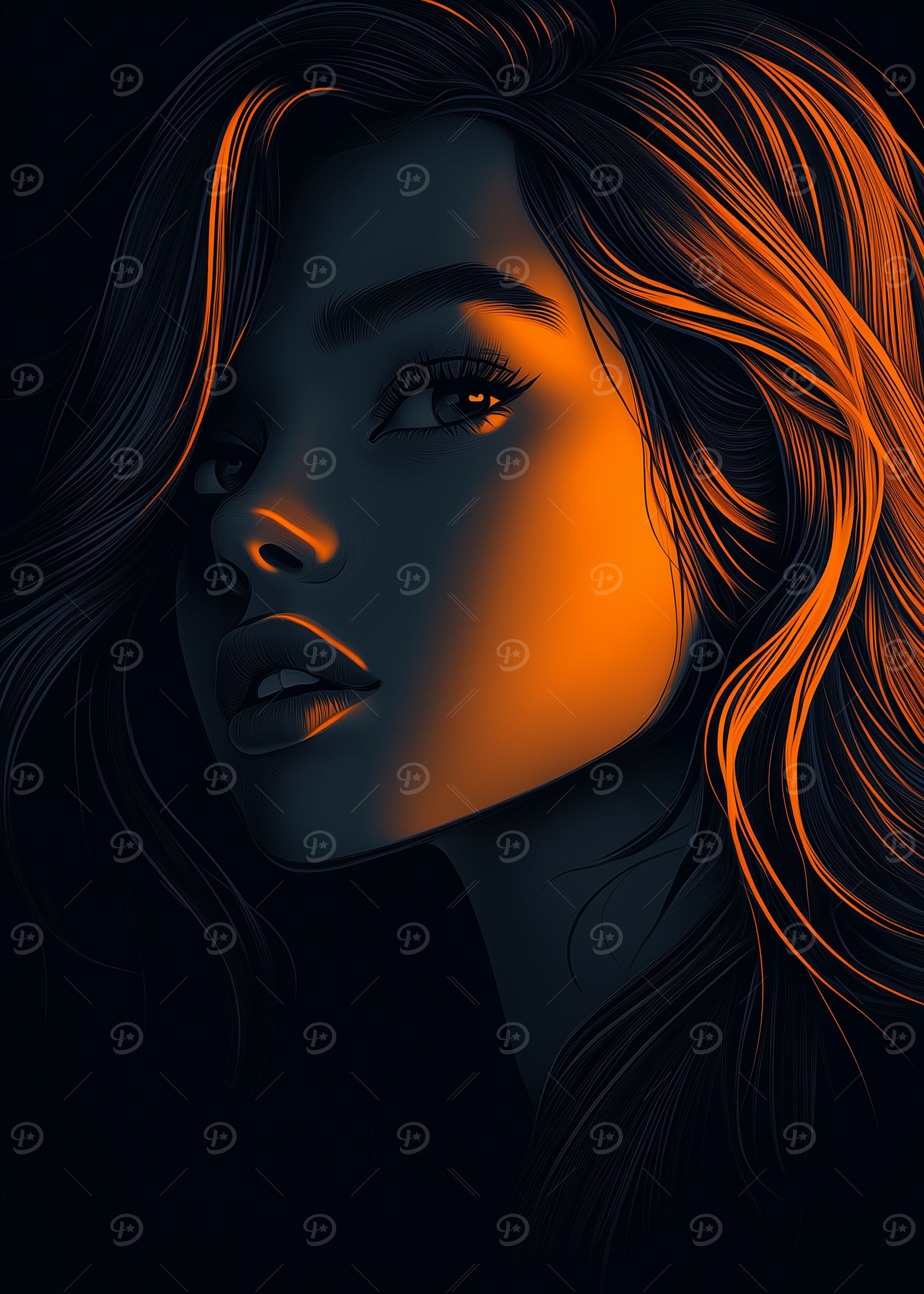 Abstract Light Woman
