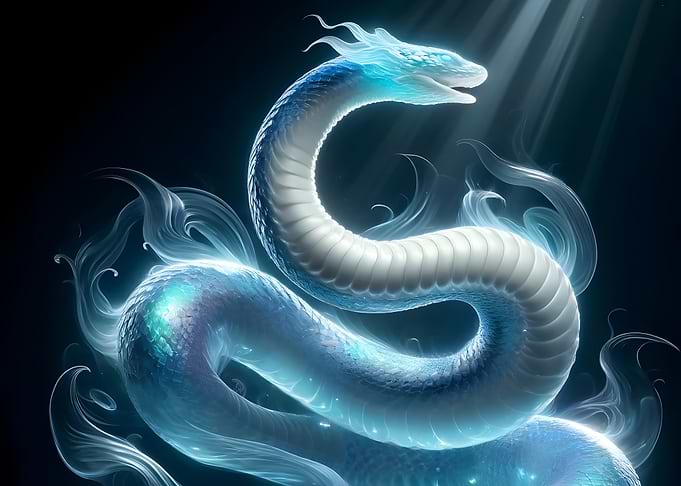 Glowing Blue Serpent