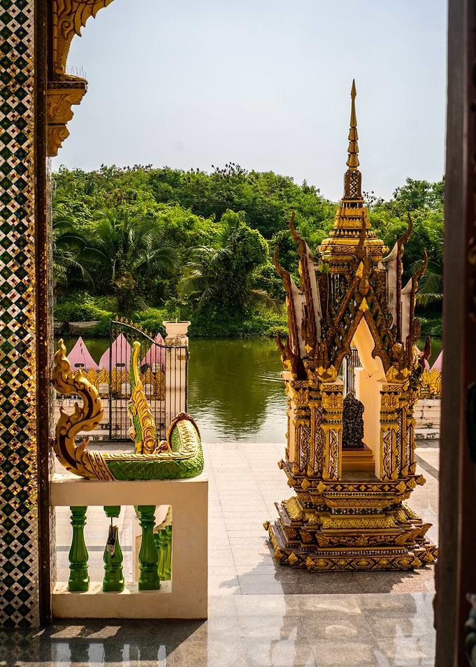 Thai Temple Courtyard