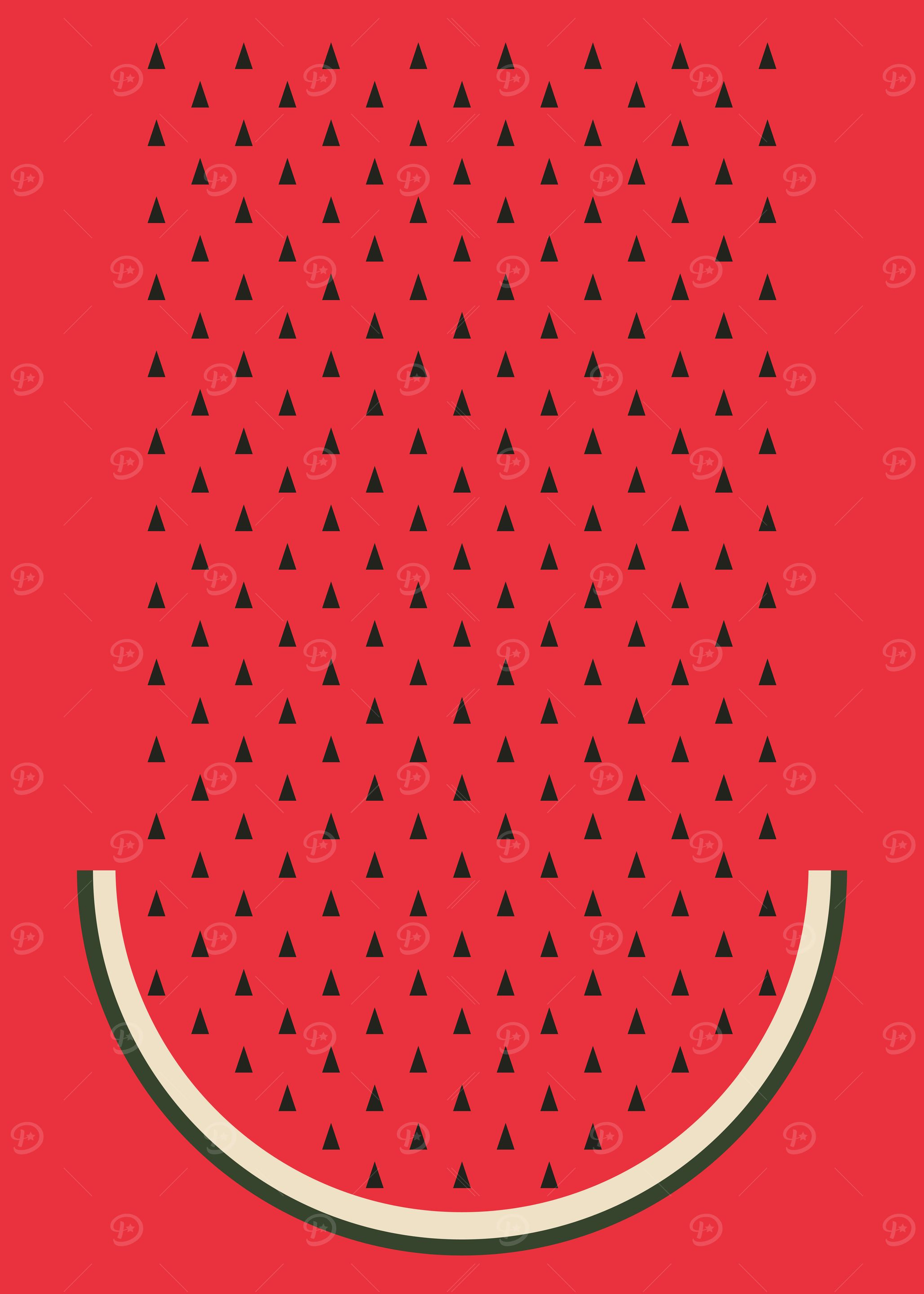 Abstract slice of watermelon