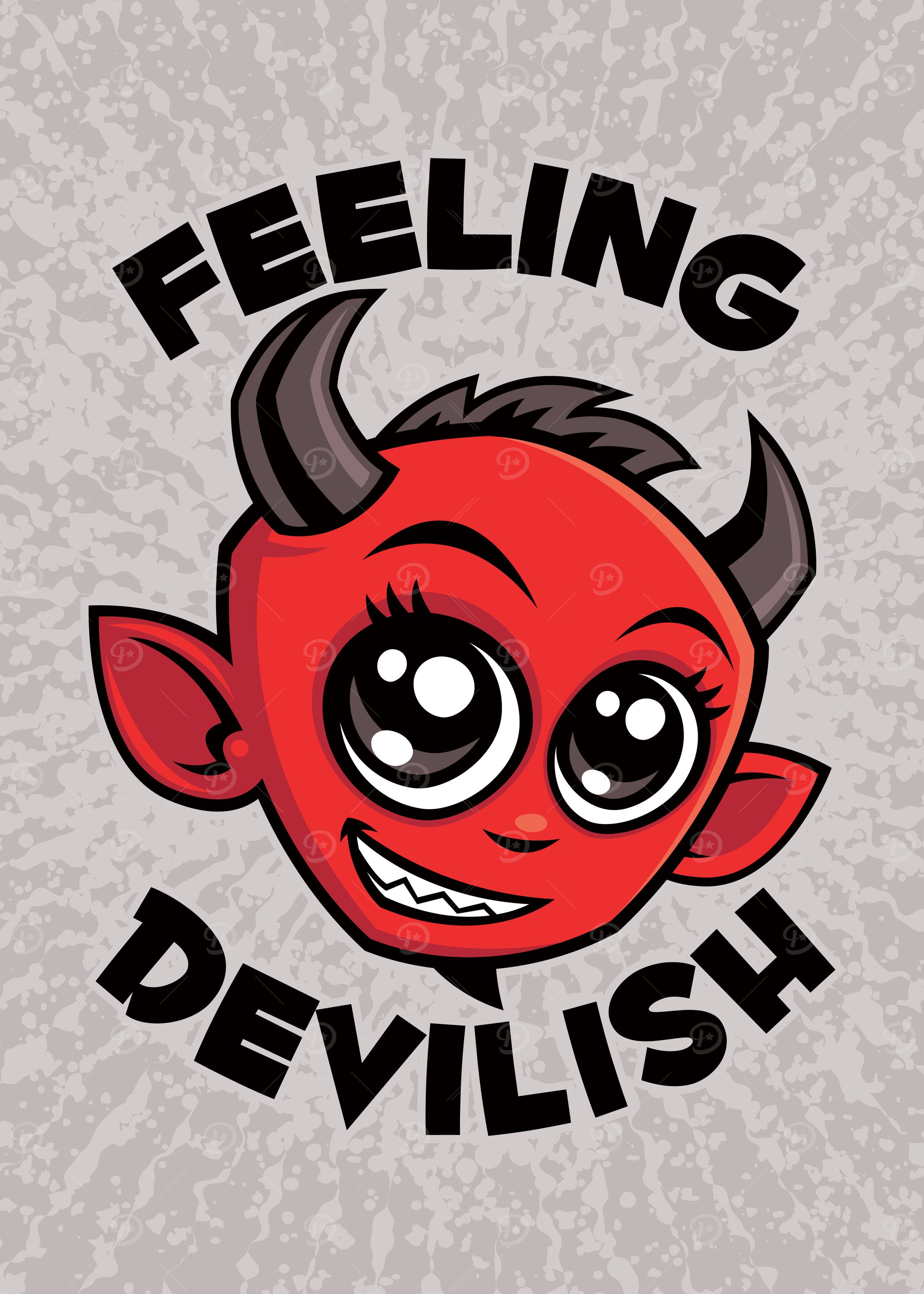Feeling Devilish Cute Smiling Devil