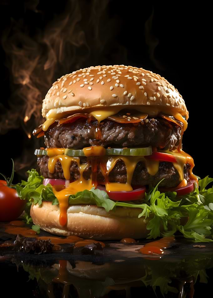 Juicy Double Cheeseburger