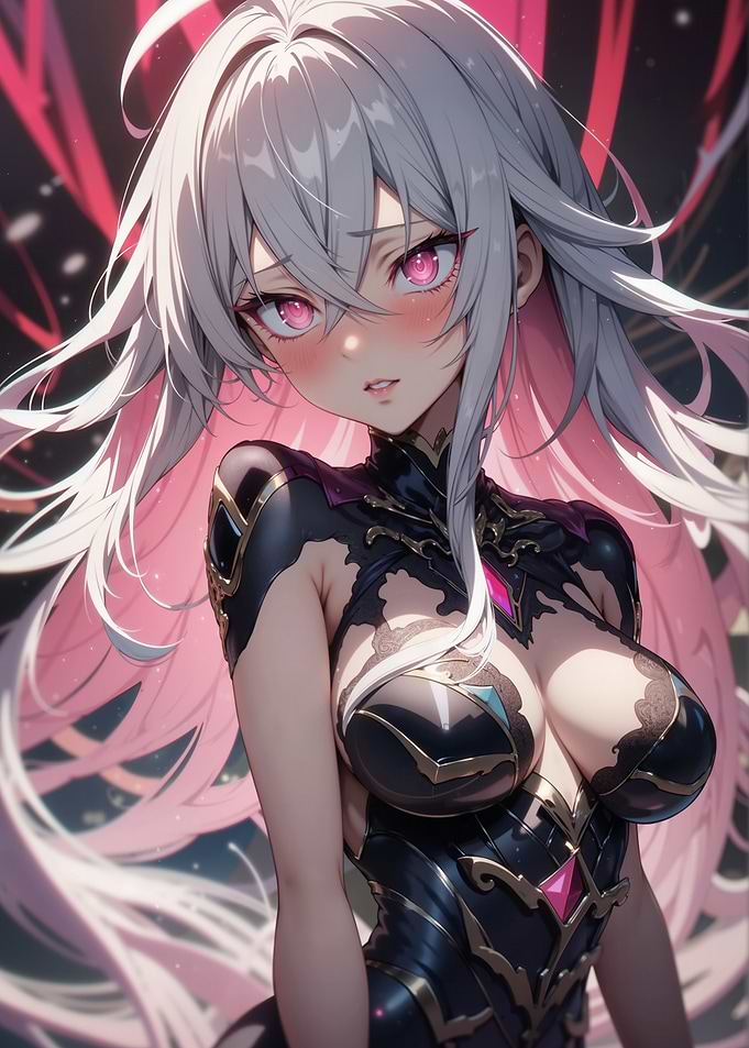 Anime Girl with Pink Hair