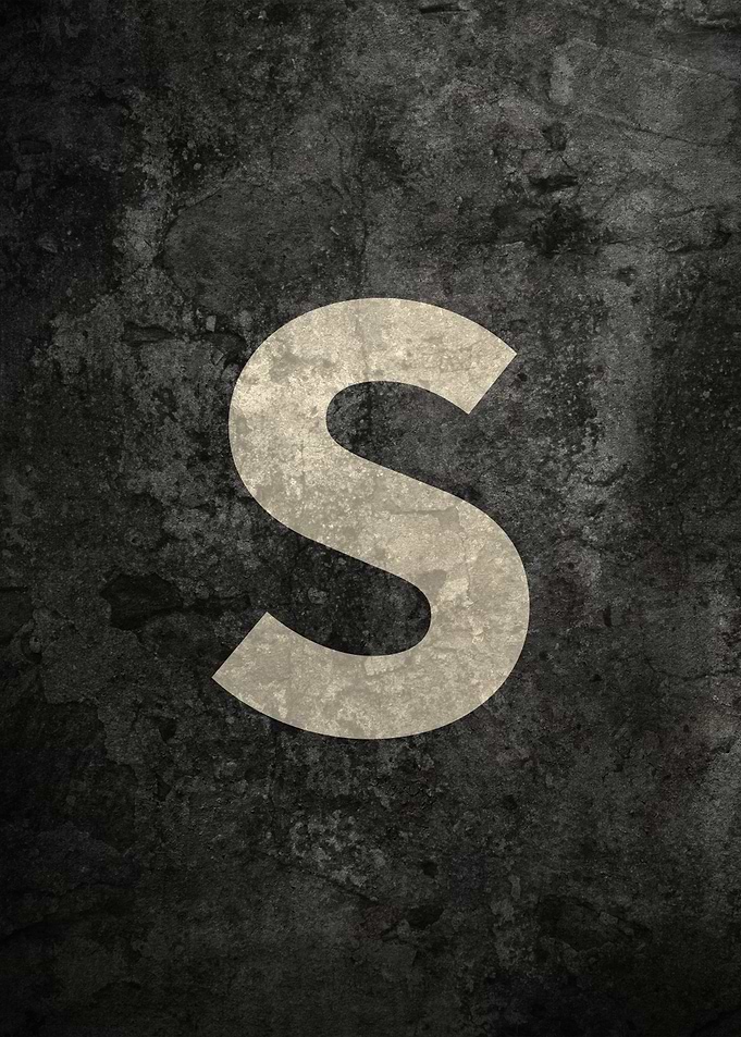 Monochrome Strength: The Letter S