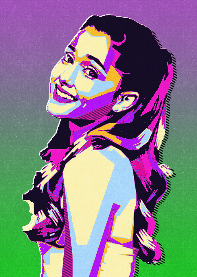 Ariana Grande Pop Art Portrait