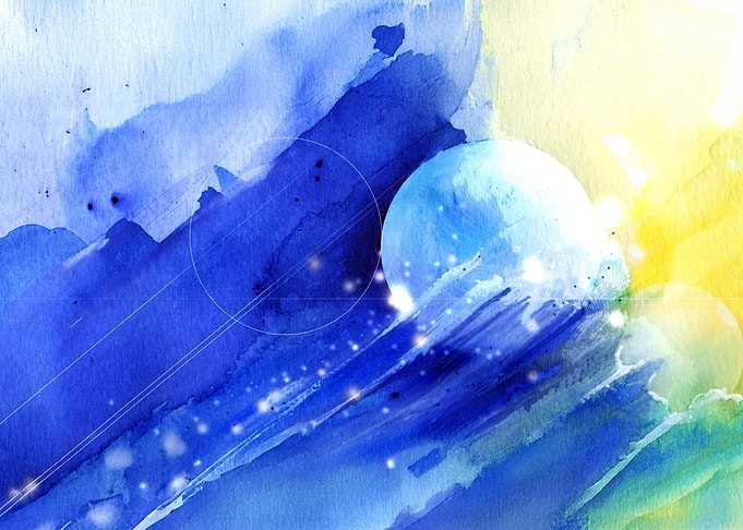 Abstract Watercolor Space