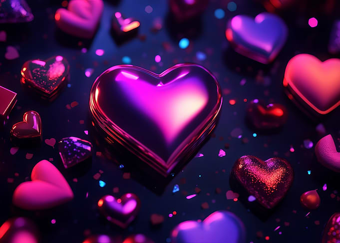 Shiny Hearts Background