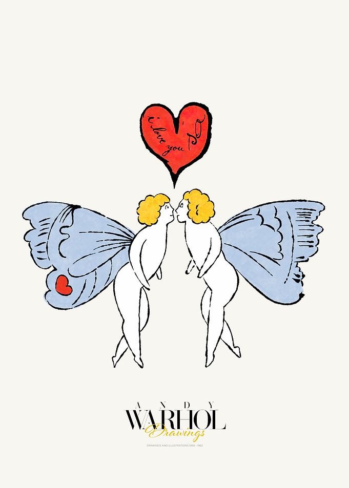 Warhol Drawings Poster | Angels Kiss