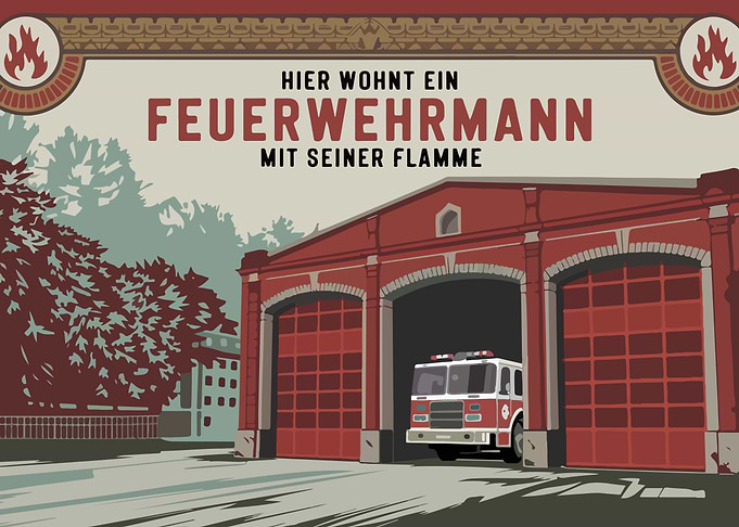 Fire Station Illustration