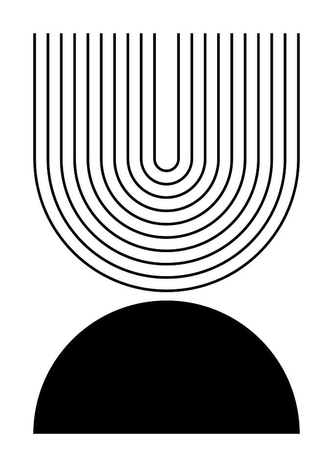Abstract Black and White Art