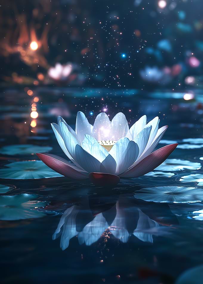 Magic Glowing Water Lotus