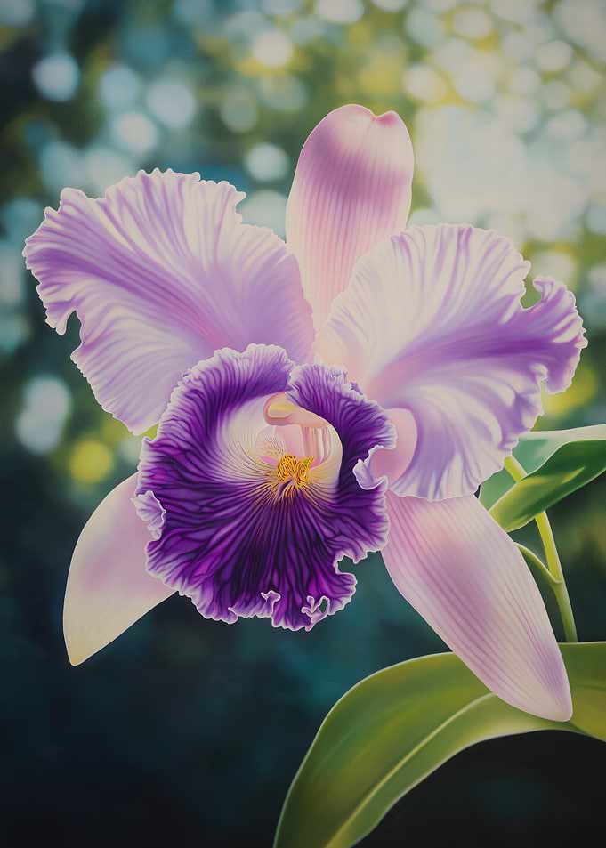 Purple Orchidaceae Painting