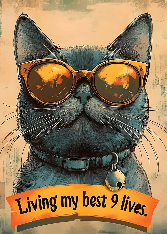 Cool Cat with Sunglasses