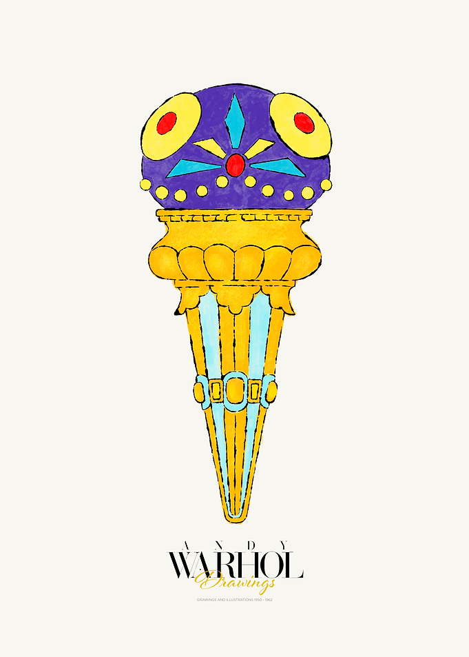 Warhol Drawings Poster | Blue Ice Cream