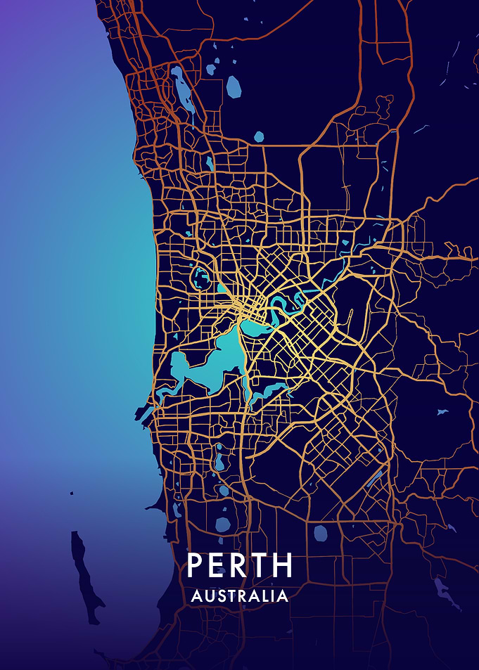 Perth Australia Map