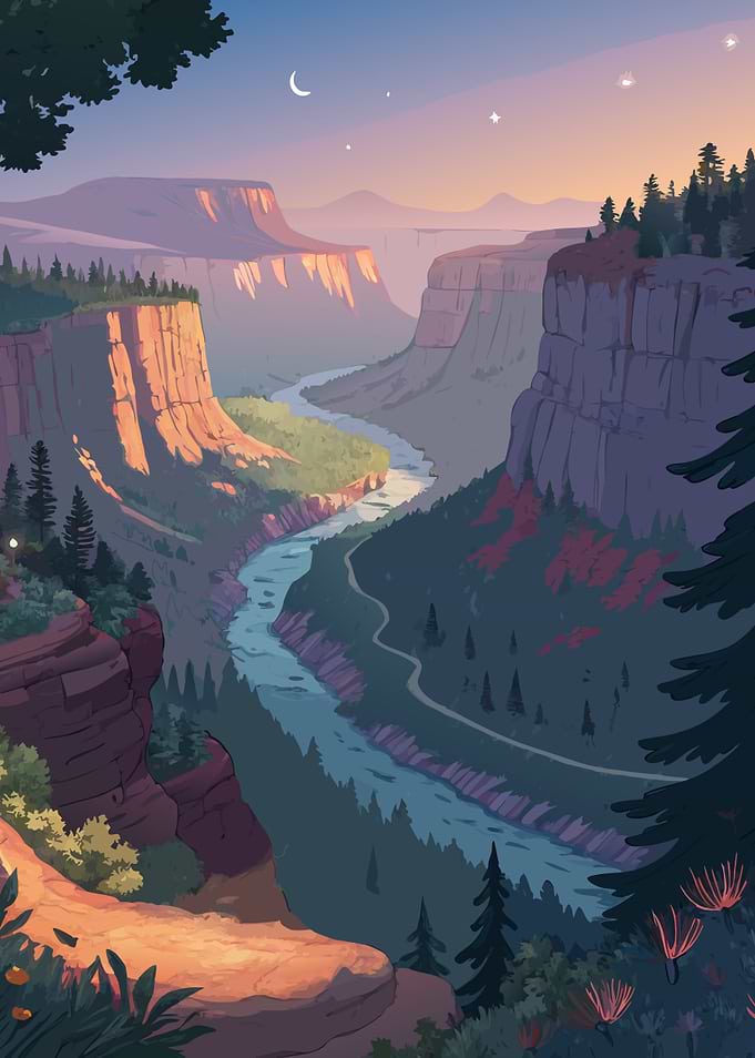 Canyon River at Dusk