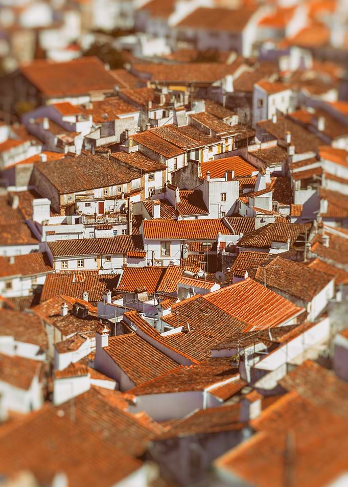 Terracotta Rooftops of Castelo de Vide, Alentejo, Portugal