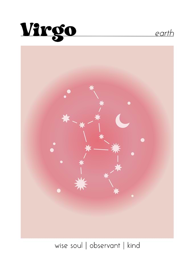 Virgo Zodiac Constellation Aura Gradient