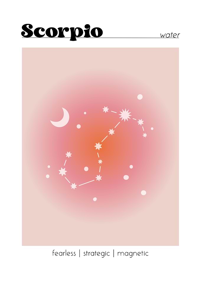 Scorpio Zodiac Constellation Aura Gradient