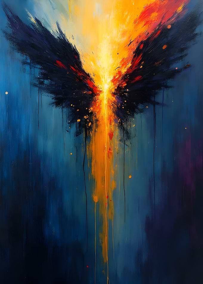 Abstract Angel Wings
