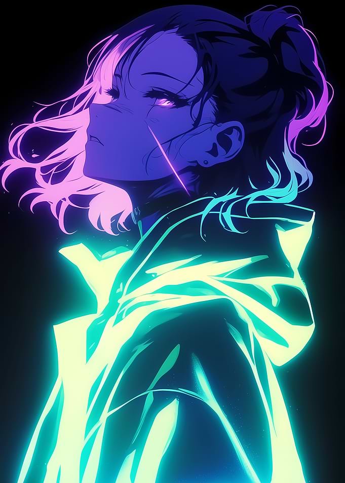 Neon Anime Girl