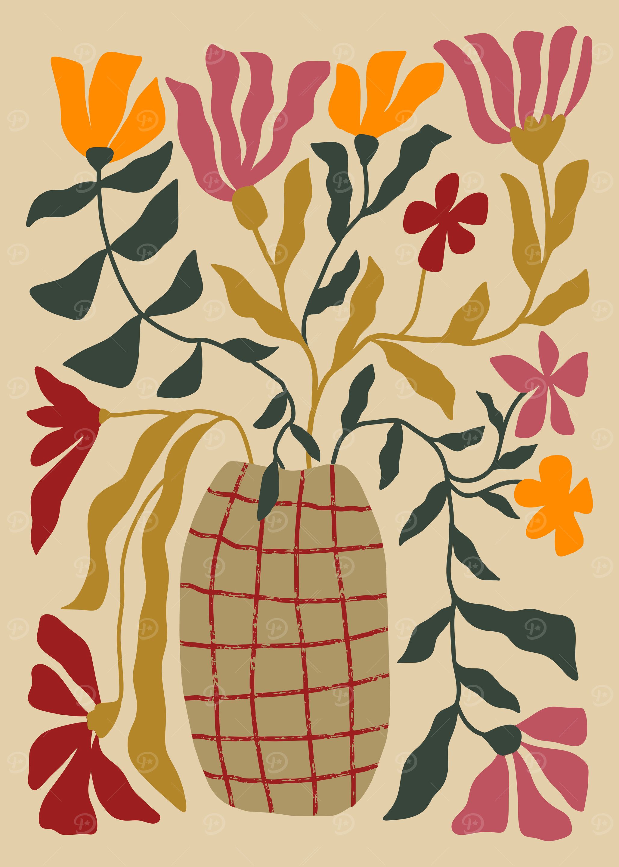 Floral Bouquet in Vase