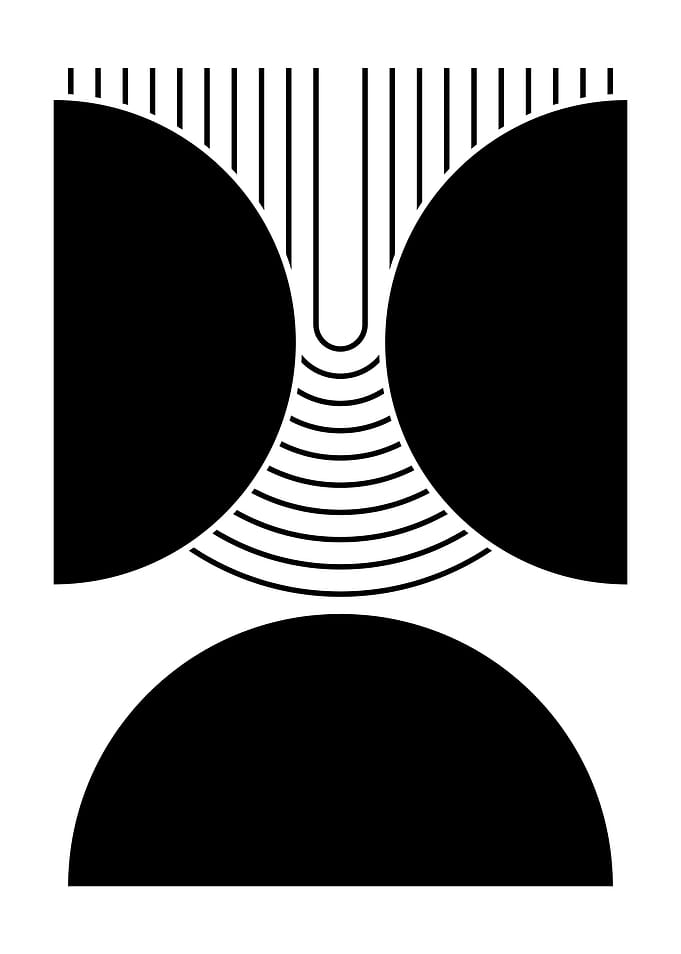 Abstract Black and White Art