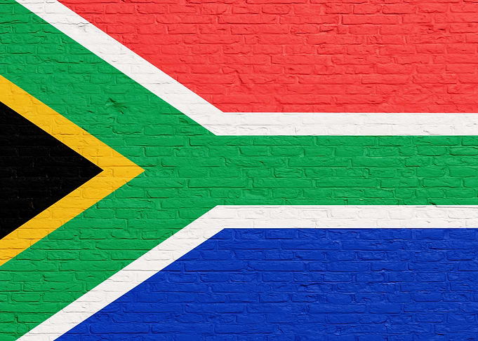 South Africa - South African Flag on Brick Wall