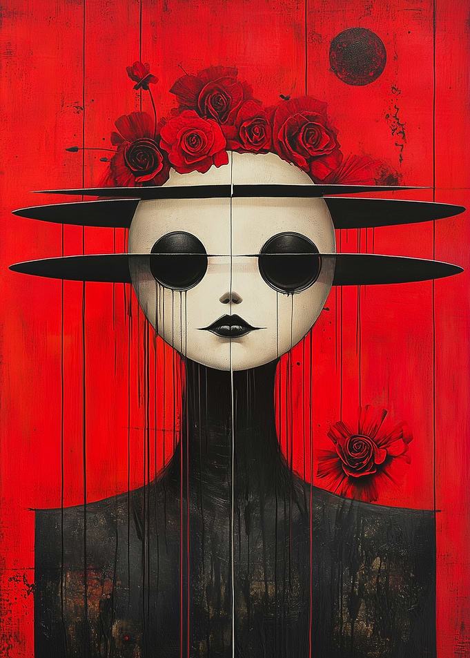 Red Rose Woman