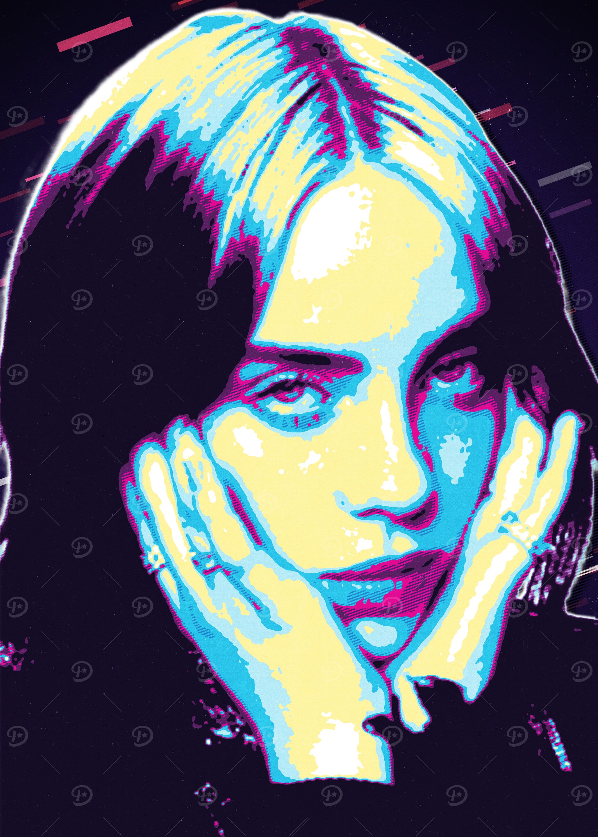 Billie Eilish Pop Art Portrait