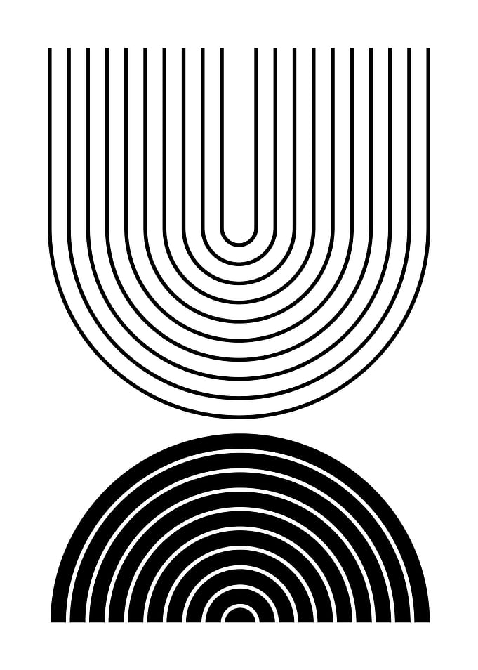 Black and White Abstract Art