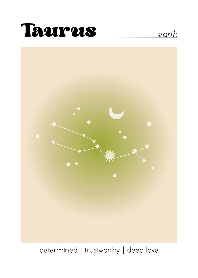 Taurus Zodiac Constellation Aura Gradient