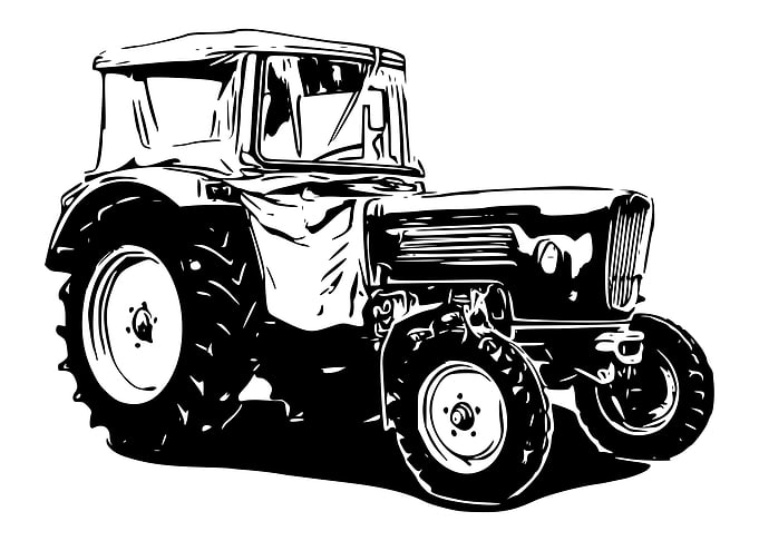 Vintage Tractor Illustration