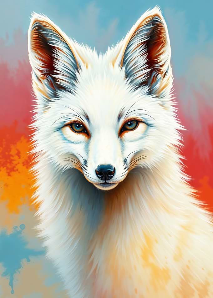 White Fox Portrait