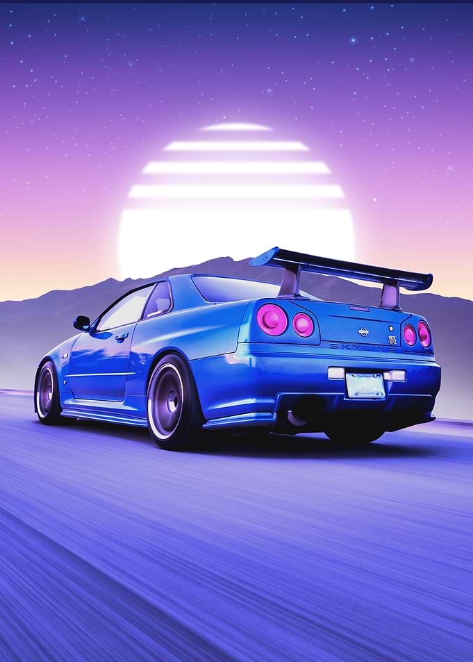 Skyline R34 Synthwave
